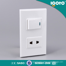 Igoto American Type New Design One Gang Wall Switch and Socket 125V